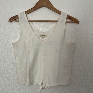 Texture & Thread Tie-Front Tank Top